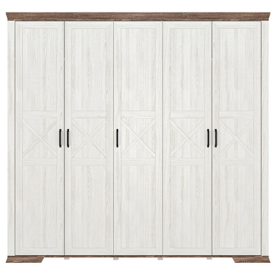 Шкаф Marselle SZF5D 242*61*226 ясень снежный/дуб сонома темный
