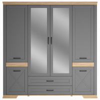 Шкаф Marselle SZF6D2S 218*61*221.5 дымчатый алмаз/дуб урбан янтарный