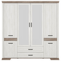 Шкаф Marselle SZF6D2S 218*61*221.5 ясень снежный/дуб сонома темный