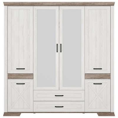 Шкаф Marselle SZF6D2S 218*61*221.5 ясень снежный/дуб сонома темный