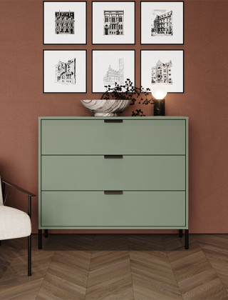 Комод Paloma KOM3S 104,5*41*91,5 дымчатый зеленый купить в Минске