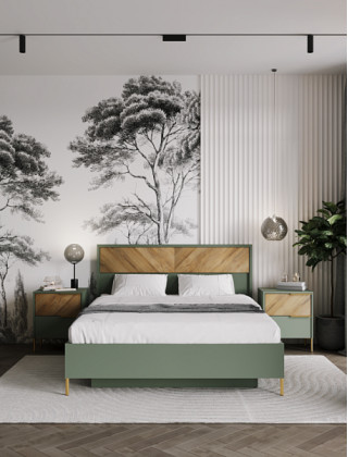 Шкаф Siena REG1W1D1S 51,5*41*201 дымчатый зеленый/дуб вотан купить в Минске
