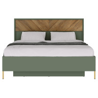 Кровать Siena LOZ160х200 160*200 с подъемным механизмом дымчатый зеленый/дуб вотан купить в Минске