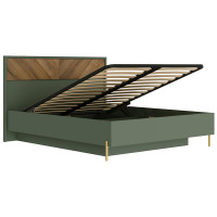 Кровать Siena LOZ160х200 160*200 с подъемным механизмом дымчатый зеленый/дуб вотан купить в Минске