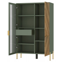 Шкаф Siena REG1W1D/140 92,5*41*145 дымчатый зеленый/дуб вотан (с подсветкой) купить в Минске