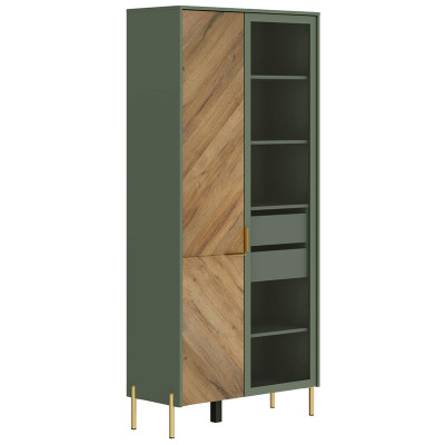 Шкаф Siena REG1W1D 92,5*41*201 дымчатый зеленый/дуб вотан купить в Минске