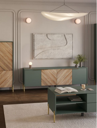Шкаф Siena REG1W1D1S 51,5*41*201 дымчатый зеленый/дуб вотан (с подсветкой) купить в Минске