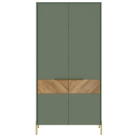 Шкаф Siena SZF2D 101,5*60*201 дымчатый зеленый/дуб вотан купить в Минске