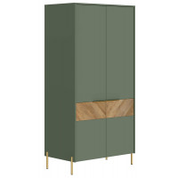 Шкаф Siena SZF2D 101,5*60*201 дымчатый зеленый/дуб вотан
