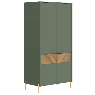 Шкаф Siena SZF2D 101,5*60*201 дымчатый зеленый/дуб вотан купить в Минске