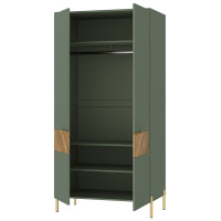 Шкаф Siena SZF2D 101,5*60*201 дымчатый зеленый/дуб вотан купить в Минске