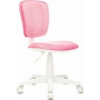 Кресло Бюрократ CH-W204NX вельвет розовый