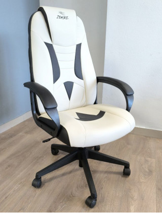 Кресло Бюрократ Zombie 8 (Viking 8) черный/белый купить в Минске