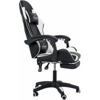 Вибромассажное кресло Calviano 1584 экокожа черно-белый купить в Минске