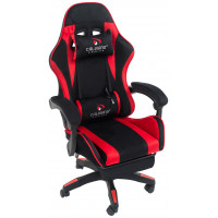 Вибромассажное кресло Calviano 1584 черно-красный велюр купить в Минске