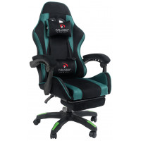 Вибромассажное кресло Calviano 1584 черно-зеленый велюр купить в Минске