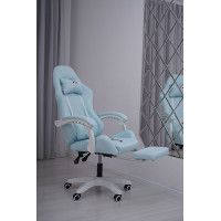 Вибромассажное кресло Calviano 1584 ткань голубой купить в Минске