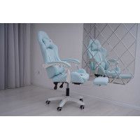 Вибромассажное кресло Calviano 1584 ткань голубой купить в Минске