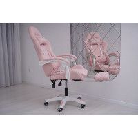 Вибромассажное кресло Calviano 1584 ткань розовый купить в Минске