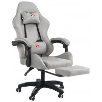 Вибромассажное кресло Calviano 1584 серый велюр