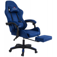 Вибромассажное кресло Calviano 1584 синий велюр