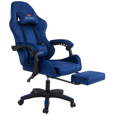 Вибромассажное кресло Calviano 1584 синий велюр купить в Минске