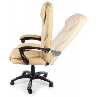 Вибромассажное кресло Calviano 1588 экокожа бежевый купить в Минске