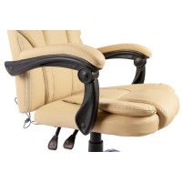 Вибромассажное кресло Calviano 1588 экокожа бежевый купить в Минске