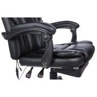 Вибромассажное кресло Calviano 1589 экокожа черный купить в Минске