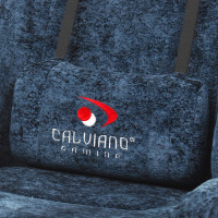 Вибромассажное кресло Calviano Amarone Blue plush ткань синий купить в Минске