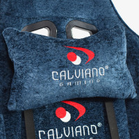 Вибромассажное кресло Calviano Amarone Blue plush ткань синий купить в Минске