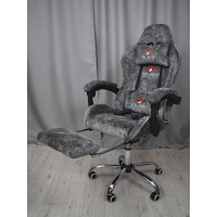 Вибромассажное кресло Calviano Amarone Dark Grey plush ткань темно-серый купить в Минске
