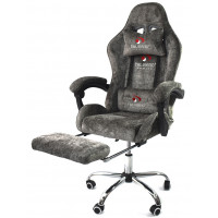 Вибромассажное кресло Calviano Amarone Dark Grey plush ткань темно-серый купить в Минске