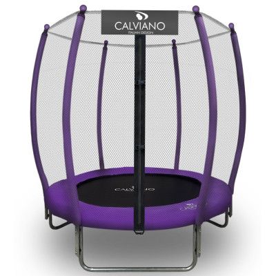 Батут с защитной сеткой Calviano 140 см - 4,5ft OUTSIDE master purple (фиолетовый) купить в Минске