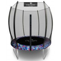 Батут с защитной сеткой Calviano 183 см - 6ft OUTSIDE master smile (смайлы)