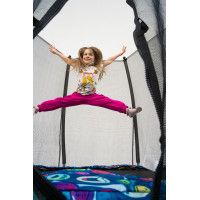 Батут с защитной сеткой Calviano 183 см - 6ft OUTSIDE master smile (смайлы) купить в Минске