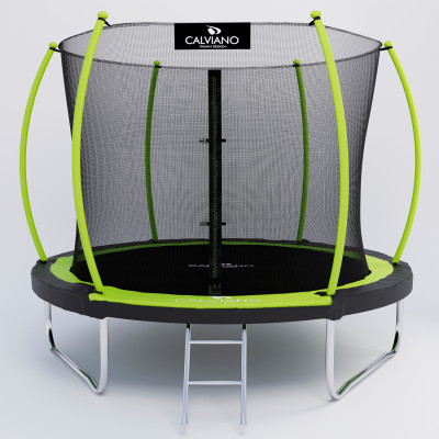 Батут с защитной сеткой Calviano 252 см - 8ft Inside master GREEN (зеленый) купить в Минске