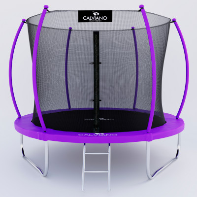 Батут с защитной сеткой Calviano 252 см - 8ft Inside master purple (фиолетовый) купить в Минске