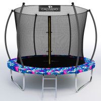 Батут с защитной сеткой Calviano 252 см - 8ft Inside master smile (смайлы)