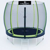 Батут с защитной сеткой Calviano 252 см - 8ft OUTSIDE master GREEN (зеленый)