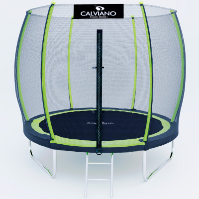 Батут с защитной сеткой Calviano 252 см - 8ft OUTSIDE master GREEN (зеленый) купить в Минске