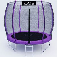 Батут с защитной сеткой Calviano 252 см - 8ft OUTSIDE master purple (фиолетовый)