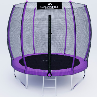 Батут с защитной сеткой Calviano 252 см - 8ft OUTSIDE master purple (фиолетовый) купить в Минске