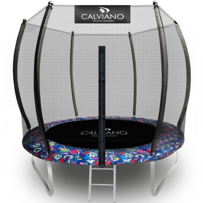 Батут с защитной сеткой Calviano 312 см - 10ft OUTSIDE master smile (смайлы) купить в Минске
