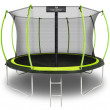 Батут с защитной сеткой Calviano 374 см - 12ft INSIDE master green (зеленый) купить в Минске