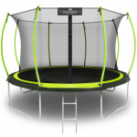 Батут с защитной сеткой Calviano 374 см - 12ft INSIDE master green (зеленый)