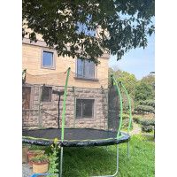 Батут с защитной сеткой Calviano 374 см - 12ft INSIDE master green (зеленый) купить в Минске