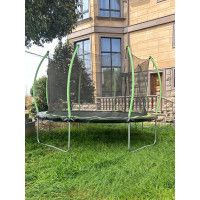 Батут с защитной сеткой Calviano 374 см - 12ft INSIDE master green (зеленый) купить в Минске