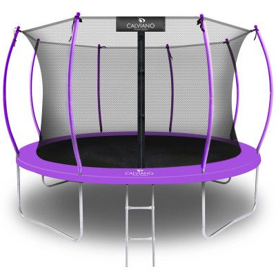 Батут с защитной сеткой Calviano 374 см - 12ft INSIDE master purple (фиолетовый) купить в Минске