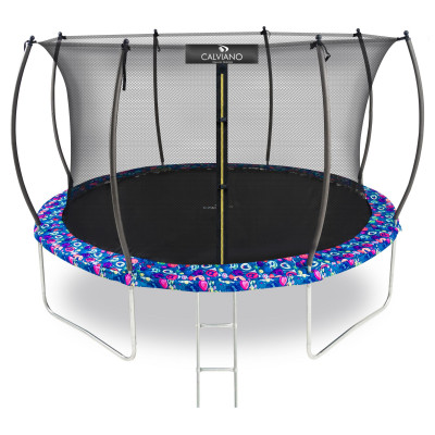 Батут с защитной сеткой Calviano 374 см - 12ft INSIDE master smile (смайл) купить в Минске